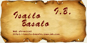 Isailo Basalo vizit kartica
